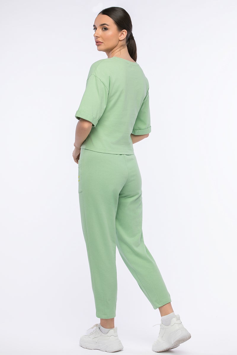 رينا تي شيرت Peace & Quit بأكمام قصيرة مقاس XL أخضر - Image 4