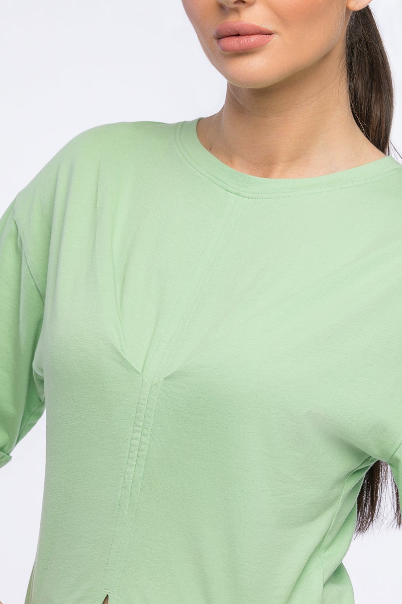 رينا تي شيرت Peace & Quit بأكمام قصيرة مقاس XL أخضر - Image 3