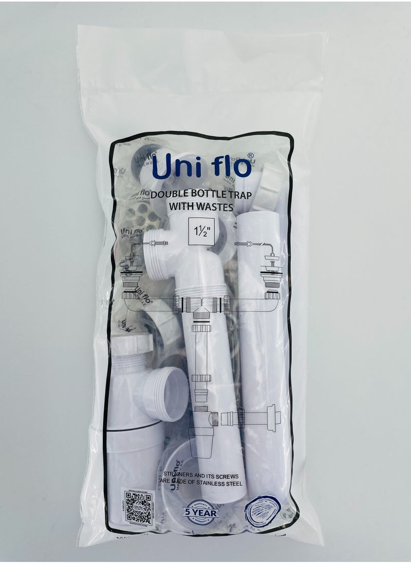 Uni flo Bottle Trap 1 1/2 Inch for Double Kitchen Sink - Made in UAE  - Image 4