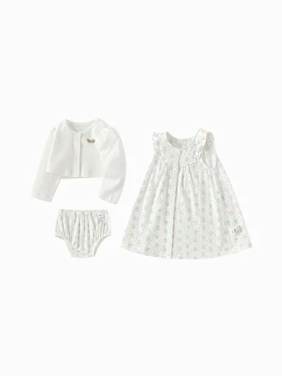 Balabala Baby Girl Knit short sleeve suit