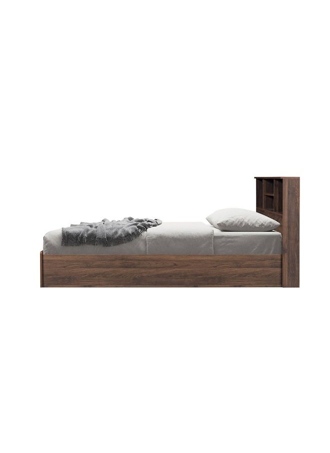Gamorah New 180x200 King Bed Set with 1 Nightstand, Dresser, Mirror & Stool Elegant King Size Bedroom Set, Modern Furniture with Storage for Stylish Home DÃ©cor-Columbia Dark Brown