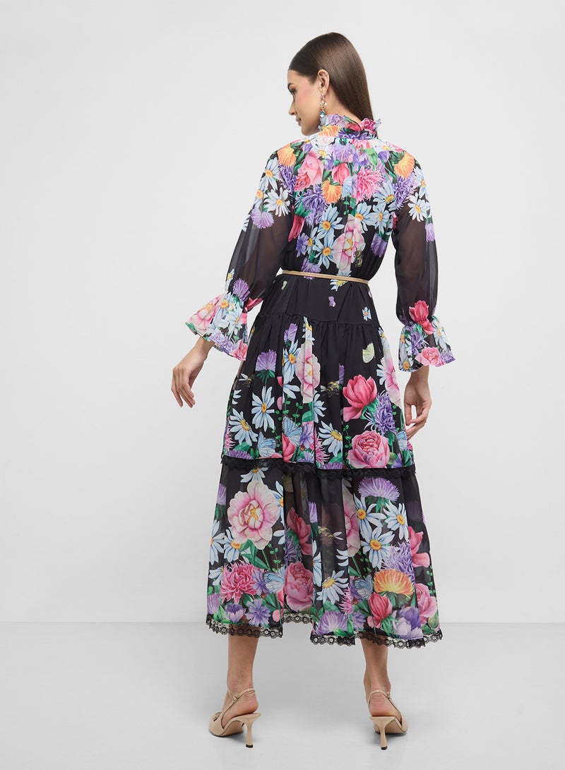 ELLA Floral Tiered Dress  - Image 2