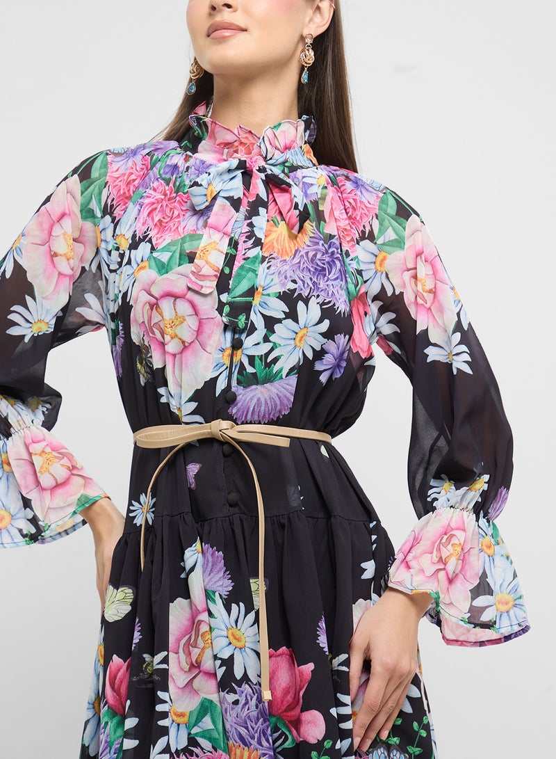 ELLA Floral Tiered Dress  - Image 3