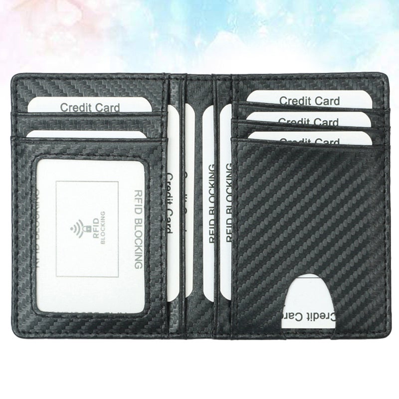 3pcs Wallet Casual Simple Purse Multi-cards Wallet Organizer for Men Business (Black) - Image 1