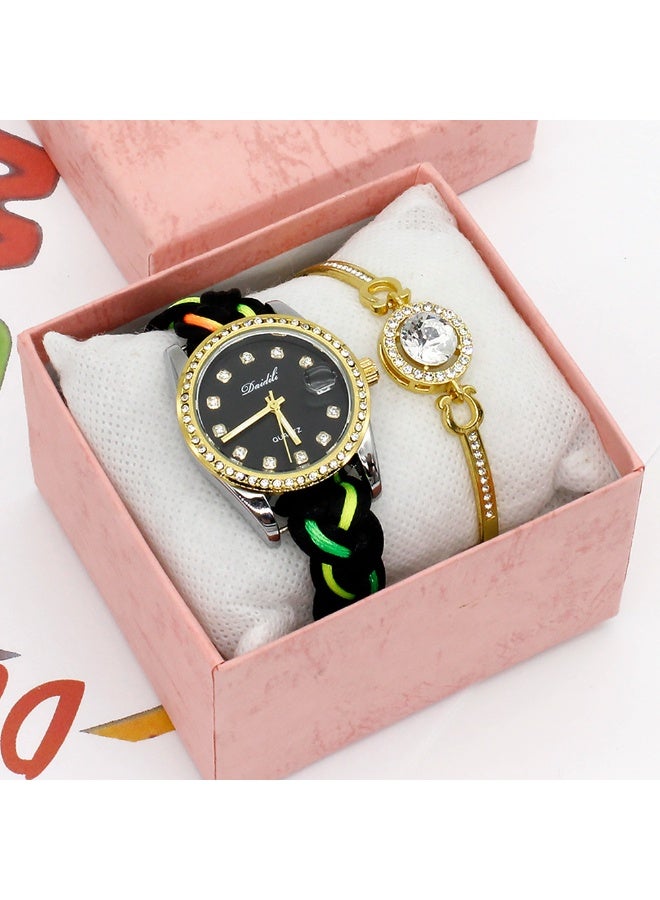 KUYING New Small Fresh Retro Decorative Watch Set 