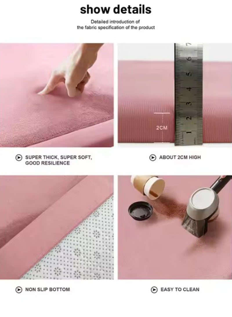 MONOGUE Modern Fluffy Area Rug Soft Velvet 2cm Thick Washable Carpet Anti Slip Floor Mat for Bedroom Living Room - Image 3