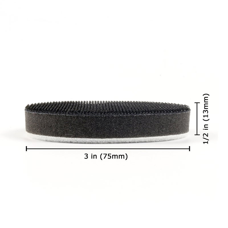POLIWELL 5 Pack 3 Inch (75mm) Foam Interface Pad, Hook and Loop Soft Foam Buffing Pad, Soft Density Buffer Backing Pad for 3" Sanding Discs, Drill, Mini RO Sander for Detail Sanding - Image 2