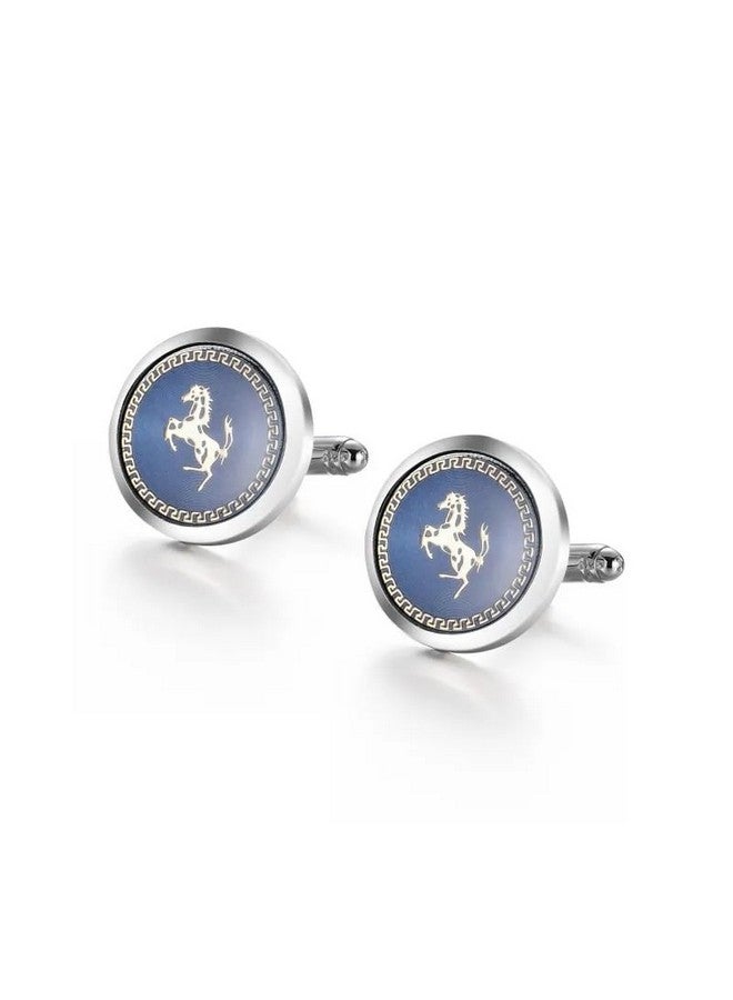 MIAMI Jewellery Cuff Links Cufflinks Set for Mens Boys Man Boy Formal Shirts Cufflinks for Men Blue Horse Valentine Gifts - Cufflink-M9103 - Image 2