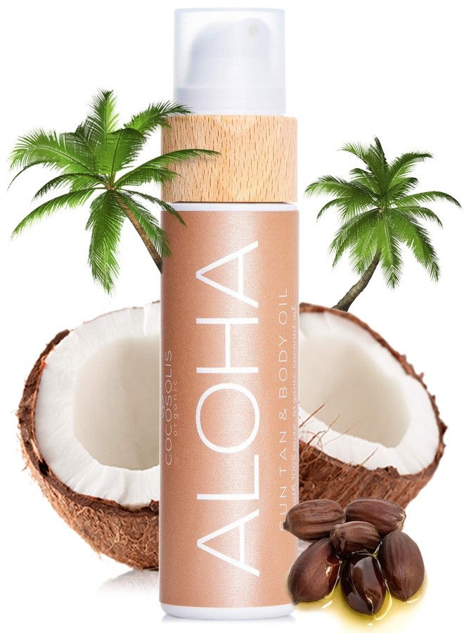 COCOSOLIS ALOHA Sun Tan & Body Oil | Organic Tanning Bed Lotion | Get Healthy Deep Chocolate Tan | Tanning Accelerator with 5 Precious Oils to Make Your Skin Glowing & Revitalized (110 ml) - Image 1