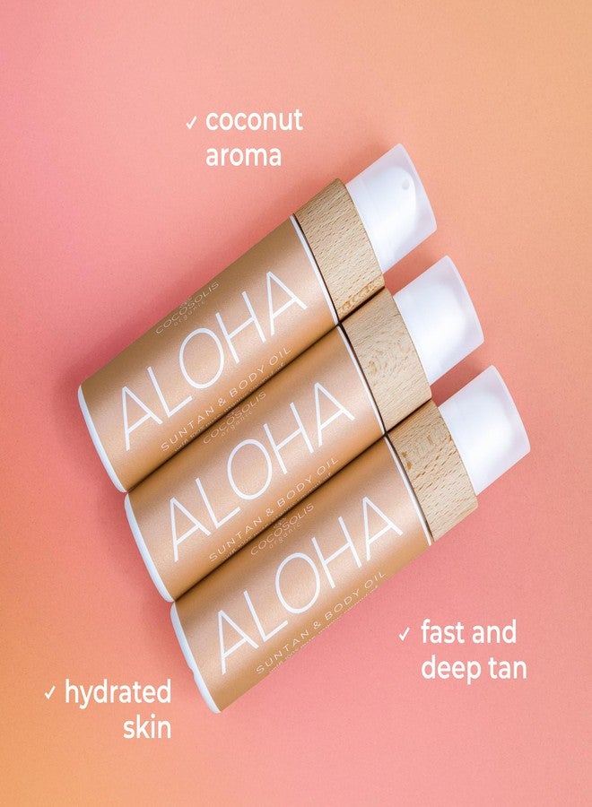 COCOSOLIS ALOHA Sun Tan & Body Oil | Organic Tanning Bed Lotion | Get Healthy Deep Chocolate Tan | Tanning Accelerator with 5 Precious Oils to Make Your Skin Glowing & Revitalized (110 ml) - Image 5
