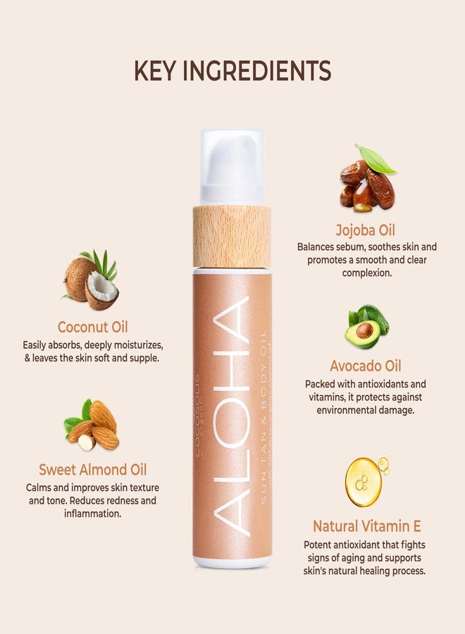 COCOSOLIS ALOHA Sun Tan & Body Oil | Organic Tanning Bed Lotion | Get Healthy Deep Chocolate Tan | Tanning Accelerator with 5 Precious Oils to Make Your Skin Glowing & Revitalized (110 ml) - Image 4