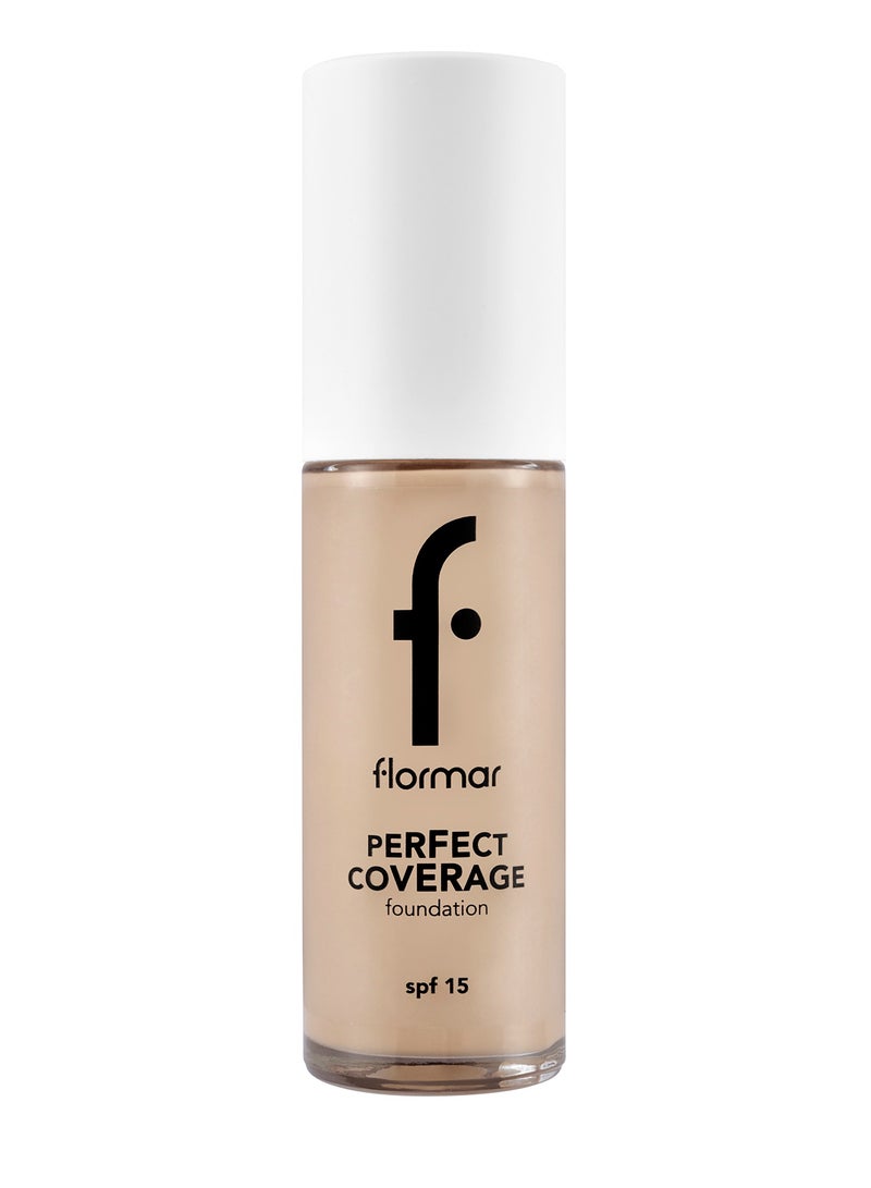 flormar Perfect Coverage Foundation – New  100 Light Ivory beige - Image 1