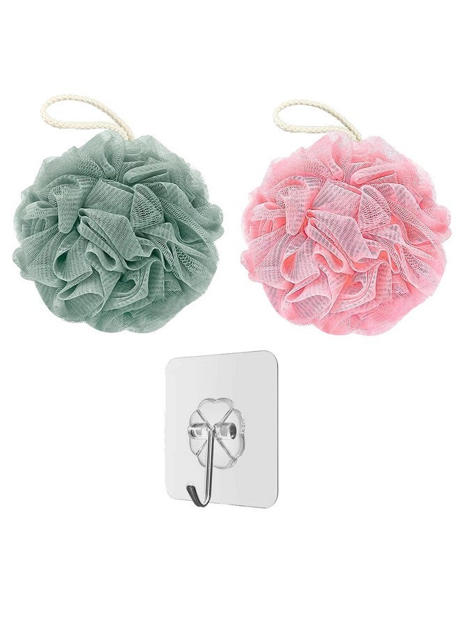 SUAKE Loofah for Bathing - Loofah Scrub Sponge & Body Exfoliator for Men & Women | Soft Shower Loofah with Hanging Handle & Wall Hook - Gentle Bathing Puff - Image 1