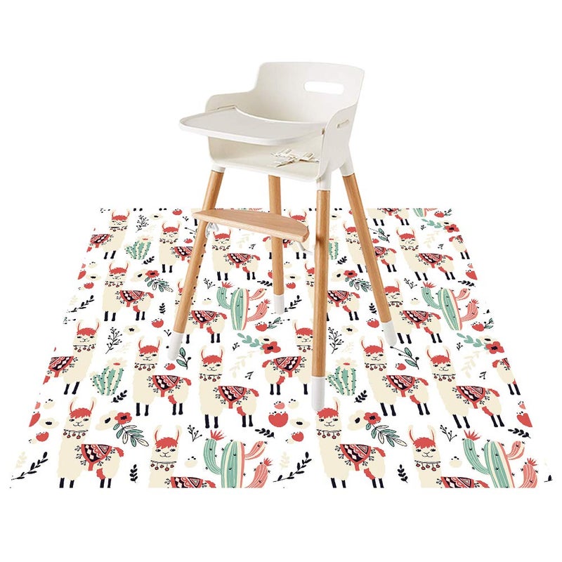 CLCROBD Splat Mat for Under High Chair/Arts/Crafts by CLCROBD, 51" Baby Anti-Slip Food Splash and Spill Mat for Eating Mess, Waterproof Floor Protector and Table Cloth - Image 1