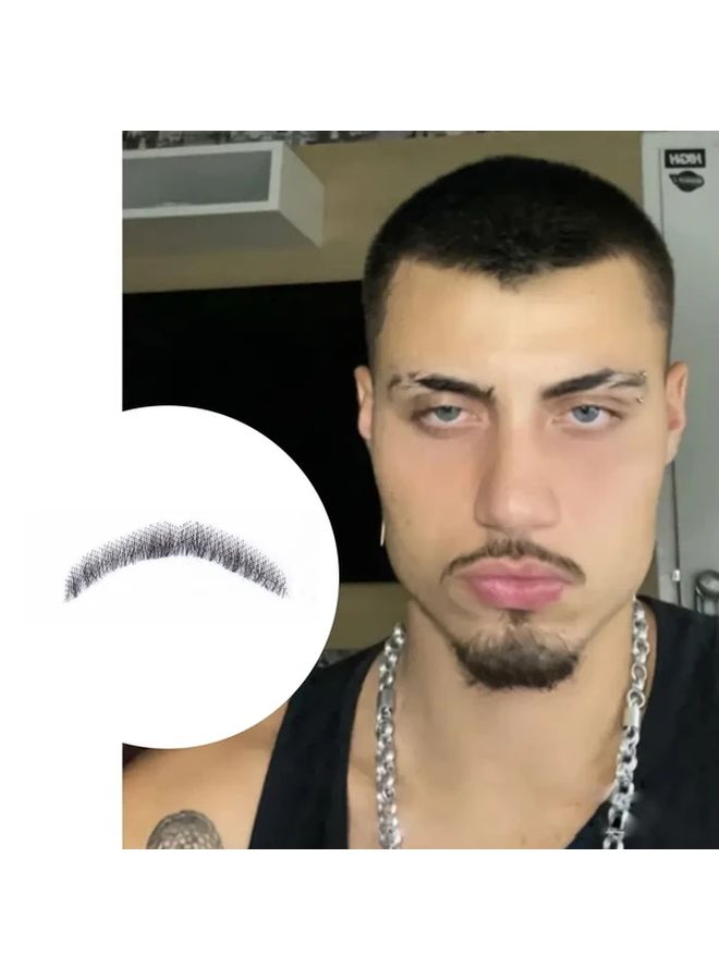 مجموعة شارب ولحية وهمية واقعية للهالوين والتنكر اللون A 02 - Image 2