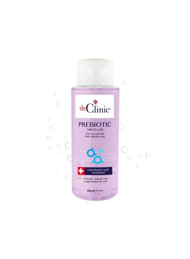 dr.Clinic DR. CLINIC | Prebiotic Micellar Water with Salicylic Acid | Makeup Remover & Pore-Cleansing Formula | Enriched with Niacinamide & Hyaluronic Acid | For Normal Skin | 400 ml