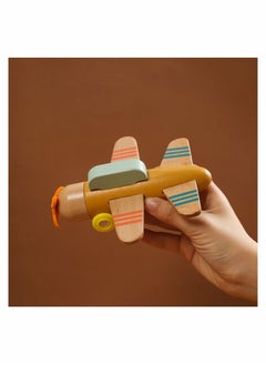 NIBEMINENT Airplane Toys for Boys and Girls Wooden Play Set Montessori Fine Motor Skills Great Toy Gift Aircraft Made with Durable Material  - Image 5