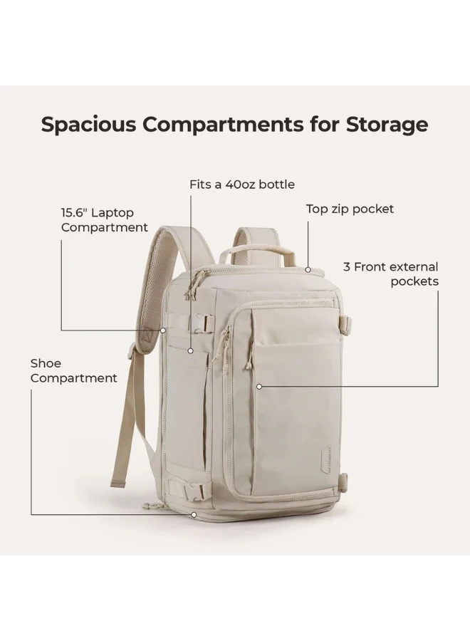 BAGSMART BAGSMART Beige Blast Quick Access 28L Carry On Travel Backpack