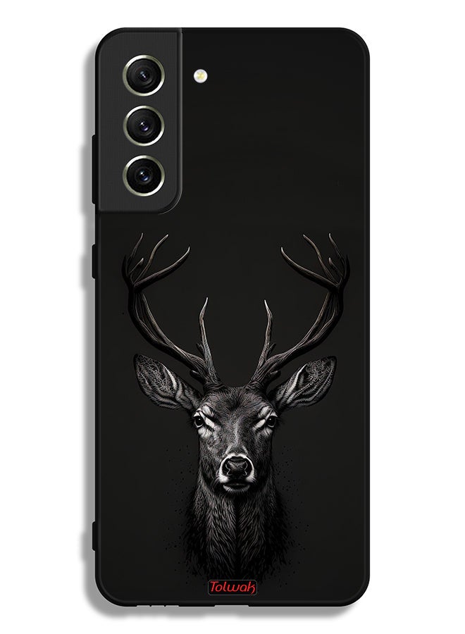 Tolwak Samsung Galaxy S21 FE 5G Protective Case Cover Deer Digital Art - Image 3