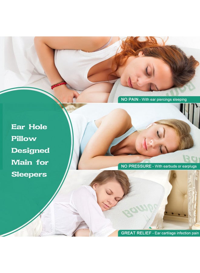 ibigbean ibigbean Ear Pillow | Memory Foam Piercing Pillow with Ear Hole for Ear Pain Relief | Ear Piercing Protection | Ear Hole Pillow for More Comfortable Side Sleeping with Earplugs | Headphones | Earbuds  - Image 3