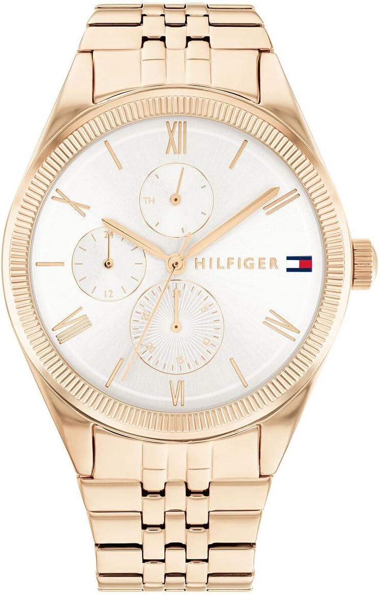TOMMY HILFIGER ساعة تومي هيلفيغر النسائية من الفولاذ الذهبي - Image 1