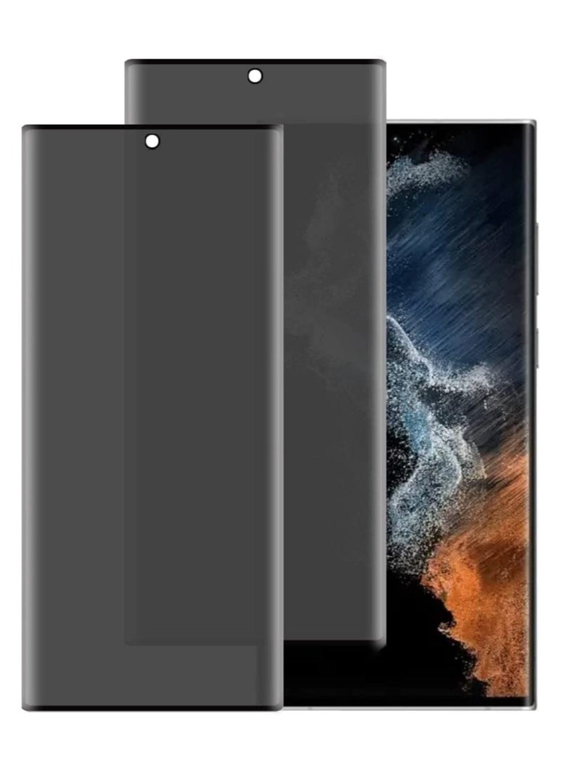 Raxoom Galaxy S22 Ultra Privacy Screen Protectorï¼ŒS22 Ultra Screen Protector -Anti-Spy 9H Hardness HD Tempered Glass Black Film for Samsung Galaxy S22 Ultra 5G - Image 1