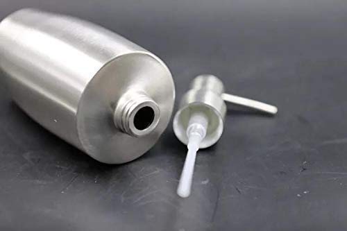 Mitravadan Mishrit Liquid Hand Soap Dispenser Pump Bottle for Kitchen, Bathroom Also Can be Used for Hand Lotion & Essential Oils - Brushed Stainless Steel - Image 2