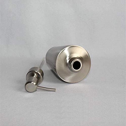 Mitravadan Mishrit Liquid Hand Soap Dispenser Pump Bottle for Kitchen, Bathroom Also Can be Used for Hand Lotion & Essential Oils - Brushed Stainless Steel - Image 3