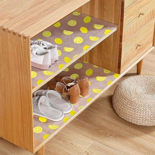 SKYTONE Kitchen Shelf Liner Anti Slip Mat EVA Food Grade Multipurpose Washable Sheet for Fridge, Shelf Liner, Table, Kitchen Drawer Mat (Lemon, 45 X 300 CM) - Image 3