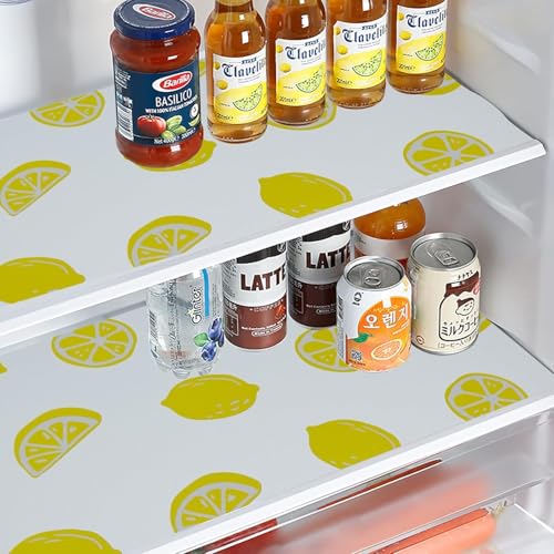 SKYTONE Kitchen Shelf Liner Anti Slip Mat EVA Food Grade Multipurpose Washable Sheet for Fridge, Shelf Liner, Table, Kitchen Drawer Mat (Lemon, 45 X 300 CM) - Image 5