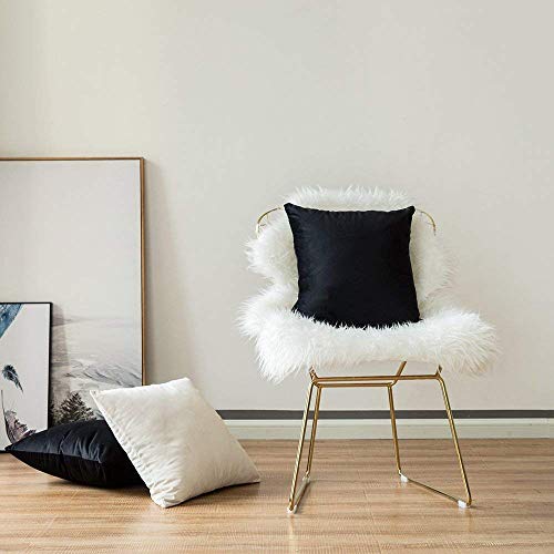 Khooti Velvet Cushion Cover, 24x24 | Black | Pack of 1 | Solid Plain Soft & Smooth, Decorative Cushion Covers for Living Room, Bedroom, Couches, Chairs, Sofas, Beds & Home Decor - Image 5