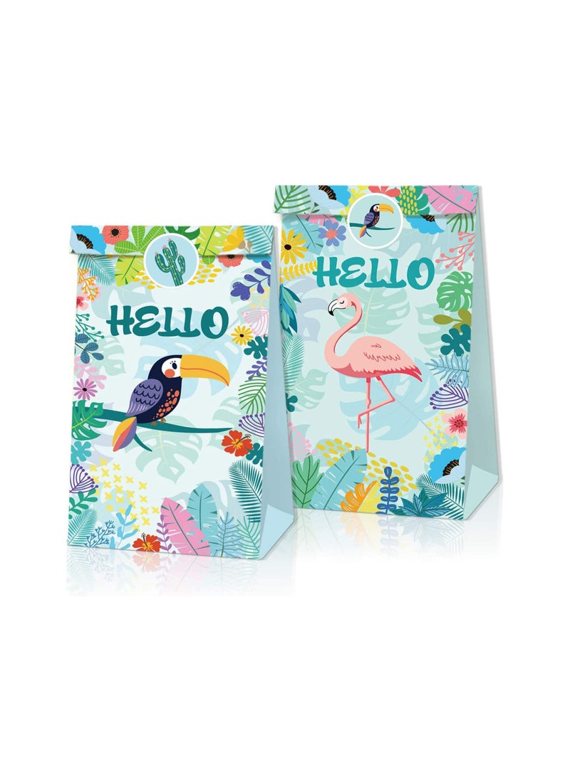 12Pcs Tropical Hawaiian Party Bags Flamingo Paper Gift Bags with 18Pcs Stickers Party Favor Bags Summer Goodie Candy Bags for Kids Adults Treat Bags Party Supplies for Birthday Wedding Baby Shower - pzsku/Z7827A43FD2CBA821EE5AZ/45/_/1717030337/88da2dac-4968-43ee-83a5-34b4e070586b