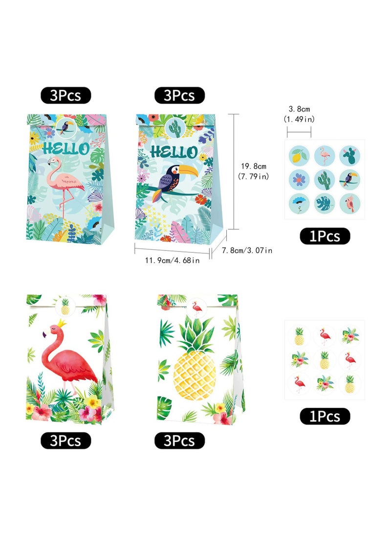 12Pcs Tropical Hawaiian Party Bags Flamingo Paper Gift Bags with 18Pcs Stickers Party Favor Bags Summer Goodie Candy Bags for Kids Adults Treat Bags Party Supplies for Birthday Wedding Baby Shower - pzsku/Z7827A43FD2CBA821EE5AZ/45/_/1717030338/3cea0898-58fd-471a-84aa-bae42d4053e9