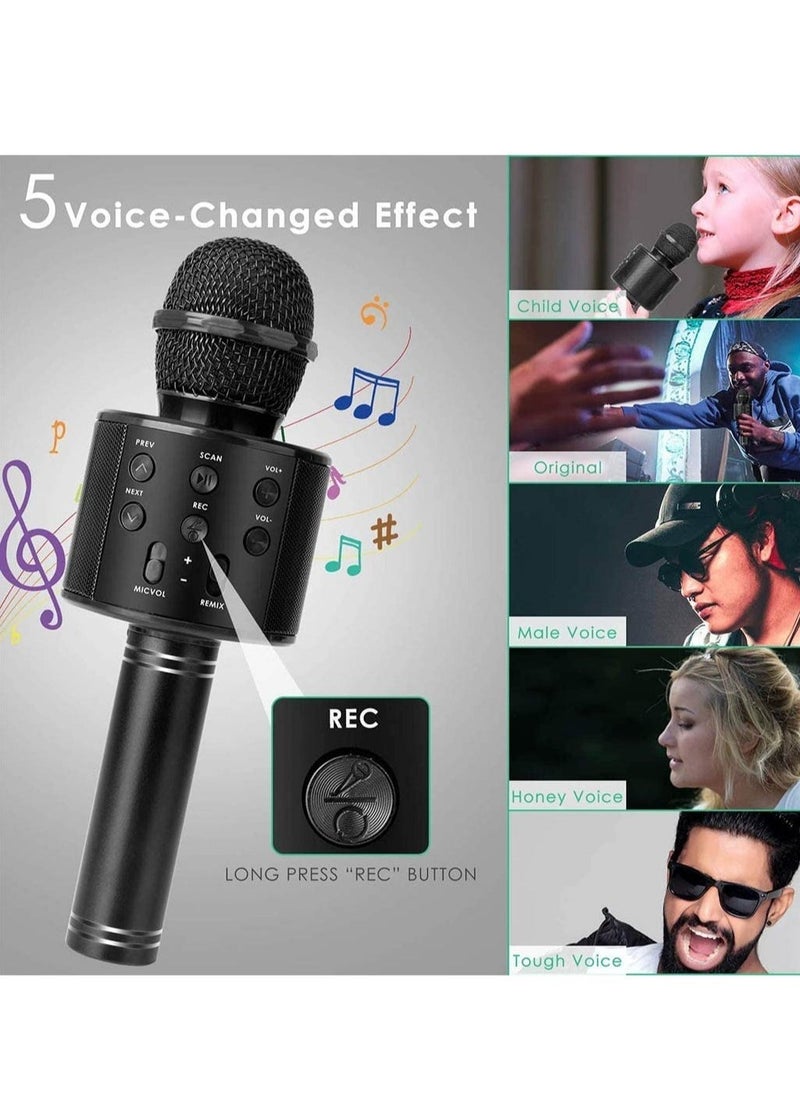 ELTRAZONE Bluetooth Microphone for kids Birthday Gift Toys for Age 3 4 5 6 7 8 9 10 Girls Boys Wireless Karaoke Mircrophone Little Kid Gifts Toy for Toddler Children (Black) - Image 2