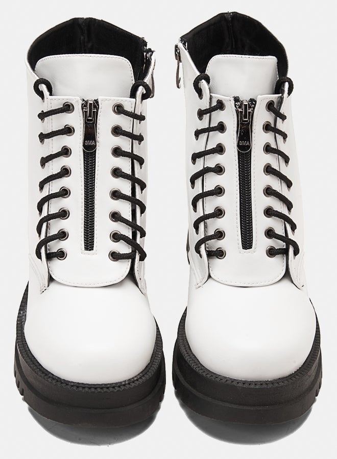TGS Zip Up Laced Combat Boots  - Image 4