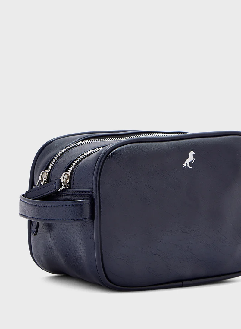 Robert Wood Dual Compartment Travel Kit Wash Bag