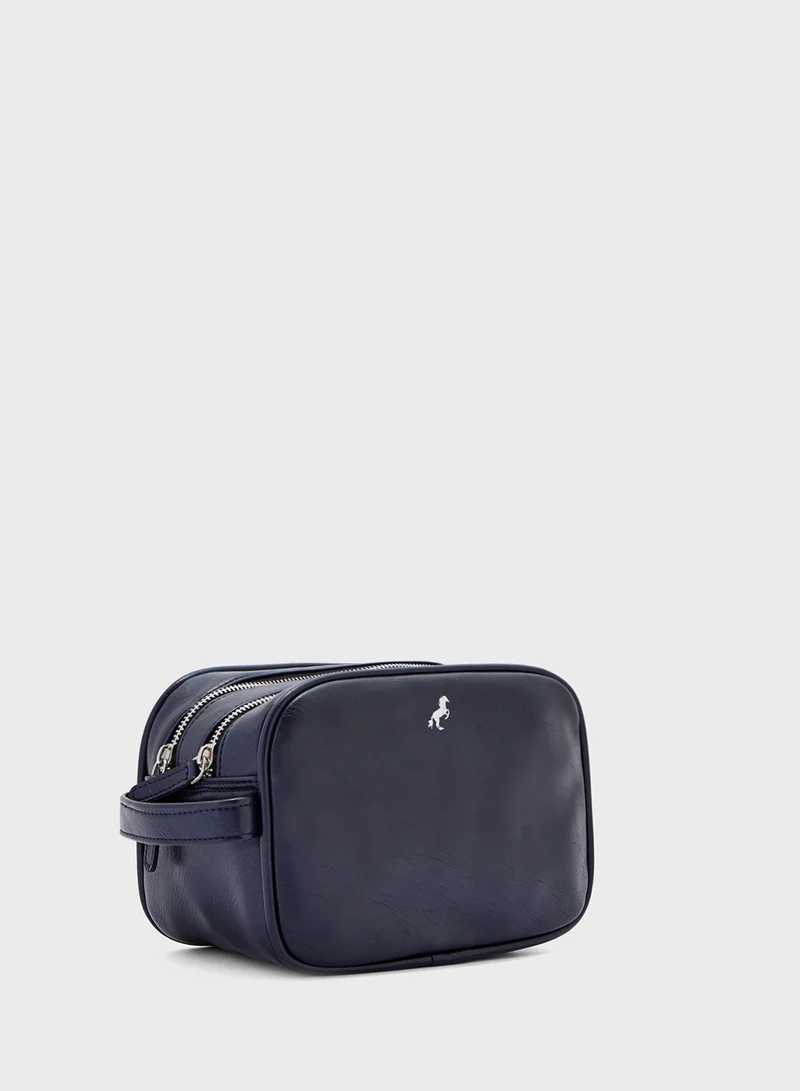 Robert Wood Dual Compartment Travel Kit Wash Bag