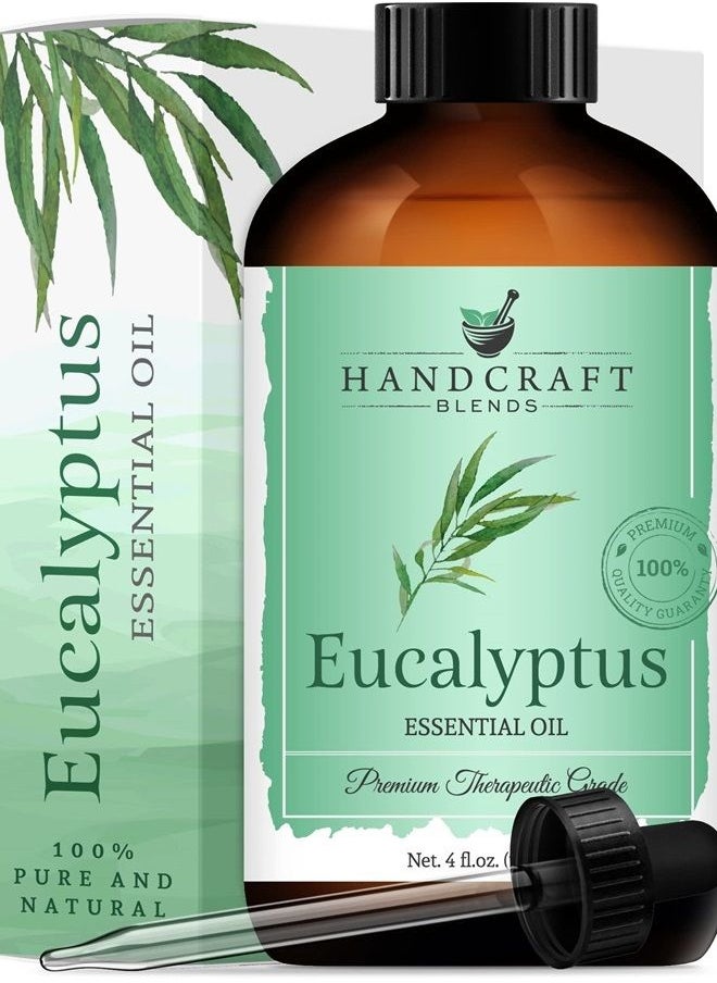 handcraft Blends Handcraft Eucalyptus Essential Oil - 100% Pure & Natural - Premium Therapeutic Grade with Premium Glass Dropper - Huge 4 fl. Oz  - Image 1