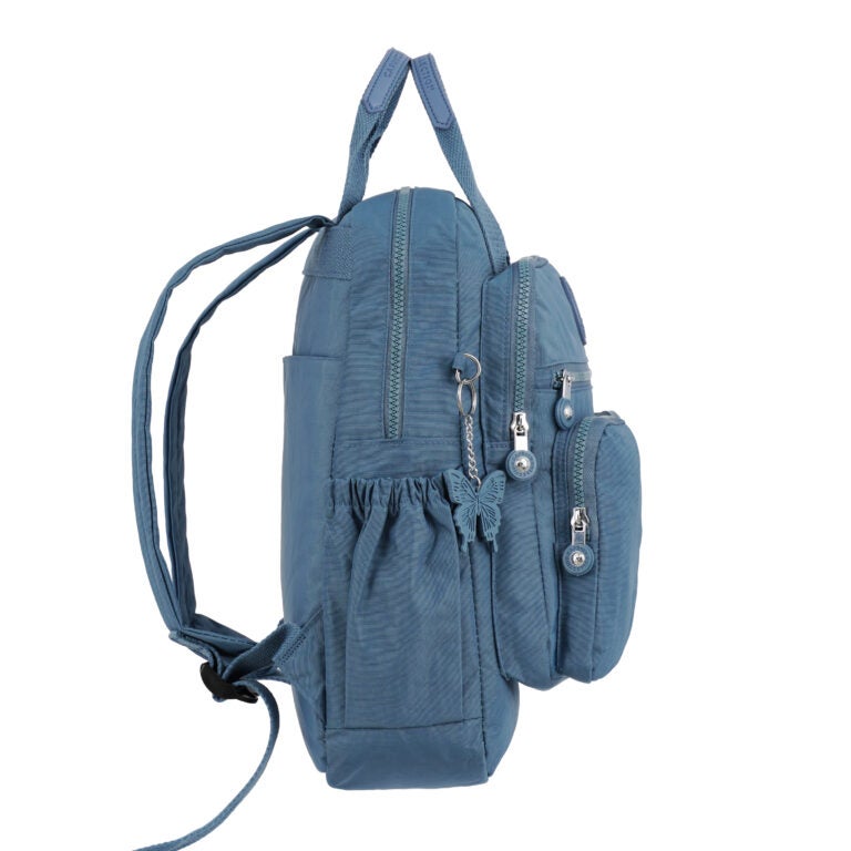 CAPRICE COLLECTION Unisex Medium Backpack – Light Blue, Lightweight, Water-Resistant Nylon, 10L - Image 4