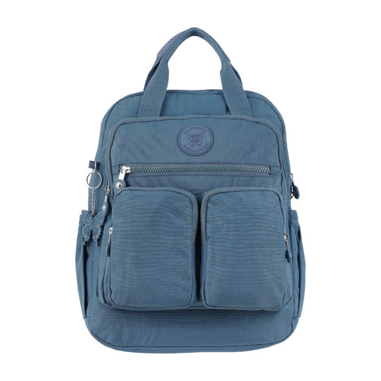 CAPRICE COLLECTION Unisex Medium Backpack – Light Blue, Lightweight, Water-Resistant Nylon, 10L - Image 1