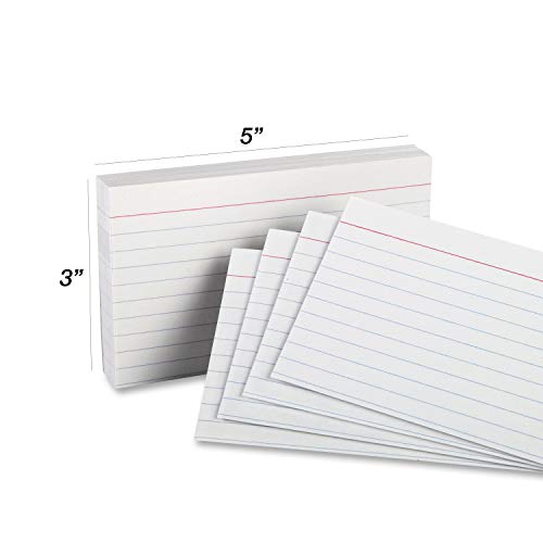 Klingy Index Cards - 3x5 Inch - Heavy Weight Ruled Index Card - Index-Cards Great for Notes, Organizing, Flash Cards, Lists, Recipes and More - 500 Cards (White) - Image 2