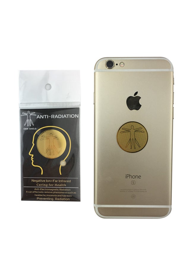 Supply Of 24K Round Double Radiation Mobile Phone Stickers Negative Ion Energy Computer Stickers Metal Chip Stickers-Color:Gold - Image 5