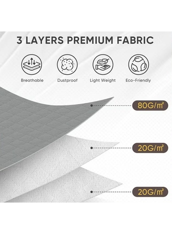 EETU 8 Pack Clothes Storage Bags 24 Gallon Storage Containers With Reinforced Handle Sturdy Zipper,Closet Storage For Blanket Comforter Pillow Bedding,Grey - Image 3