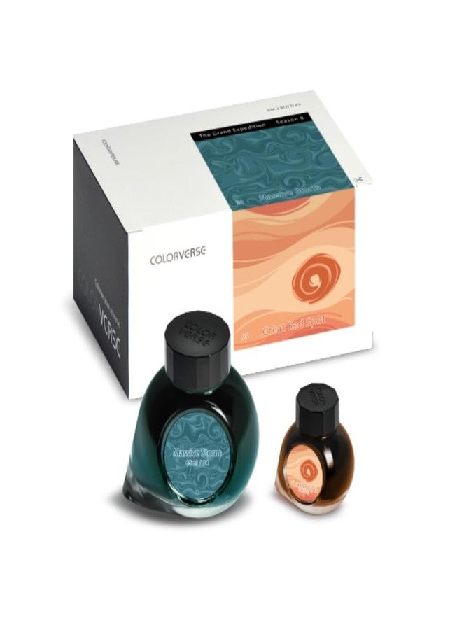 Colorverse Ink - Season 8 - The Grand Expedition - No.94 Massive Storm (65ml) and No.95 Great Red Spot (15ml) Fountain Pen Ink - Image 1