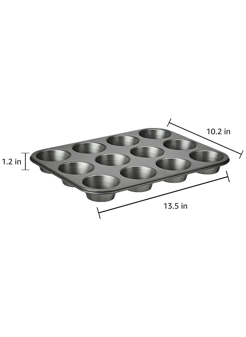 BAKING SET Baking Set Nonstick Carbon Steel Baking Bread Pan 6Piece NonStick Microwave Safe Bakeware Set BlackCompatible only for OTG Above 32 L  - Image 3