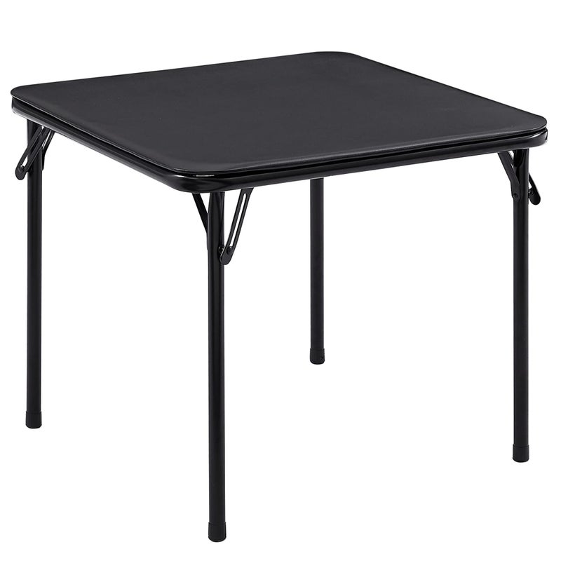 VECELO Kids Folding Card Table Foldable and Portable with Ultra Soft Padded Tabletop Black