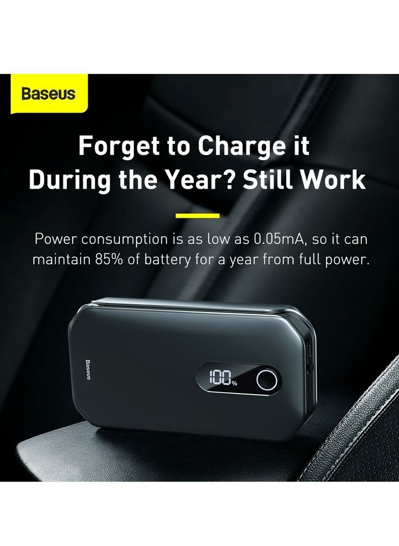Baseus Super Energy Pro Car Jump Starter - 12V 12000mAh Portable Battery for Jump Starting 6.0L Gasoline and 3.5L Diesel Engines | 1000A Peak Power, Smart Jumper Cables, Fast USB Charger, LED Light, Emergency Battery Charger for Cars, Trucks, Motorcycles, Boats and More  - Image 4