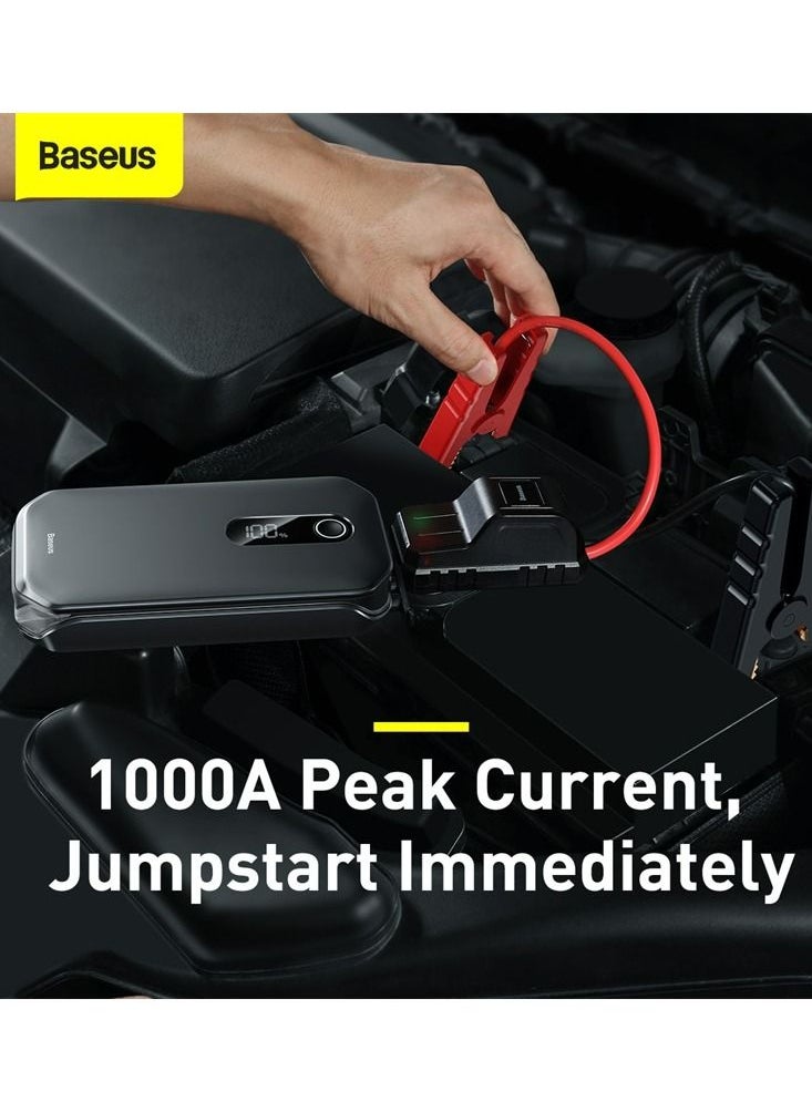 Baseus Super Energy Pro Car Jump Starter - 12V 12000mAh Portable Battery for Jump Starting 6.0L Gasoline and 3.5L Diesel Engines | 1000A Peak Power, Smart Jumper Cables, Fast USB Charger, LED Light, Emergency Battery Charger for Cars, Trucks, Motorcycles, Boats and More  - Image 5