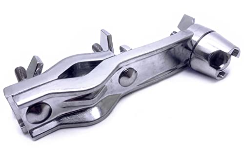 TUOREN Drum Extension Clamps Holder Cymbal Boom Arm Mounting Bracket for Drum Set Parts Hardware Silver - Image 3