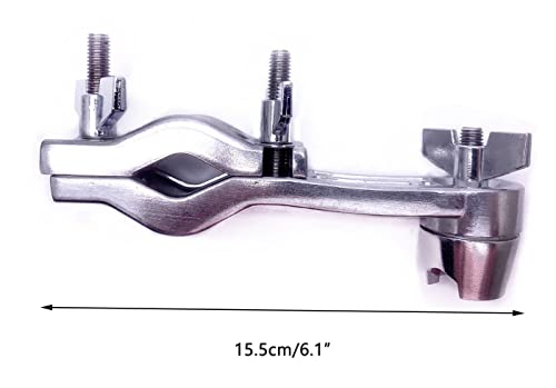 TUOREN Drum Extension Clamps Holder Cymbal Boom Arm Mounting Bracket for Drum Set Parts Hardware Silver - Image 2